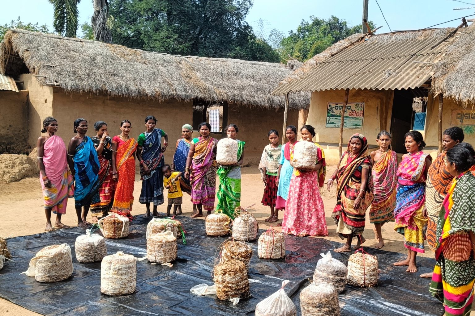 150 women from 13 SHGs receive mushroom spawns